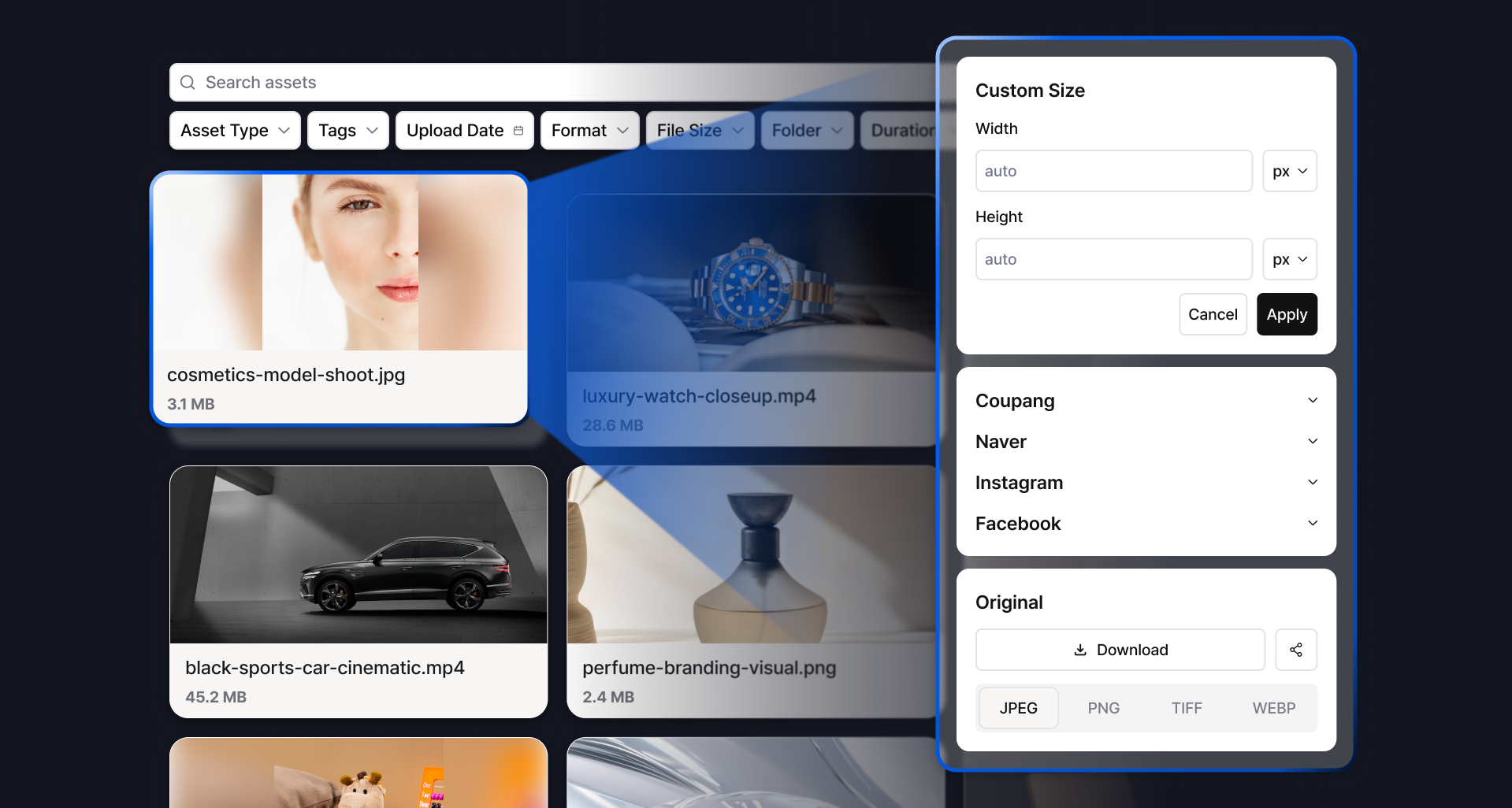 Asset Library Dashboard